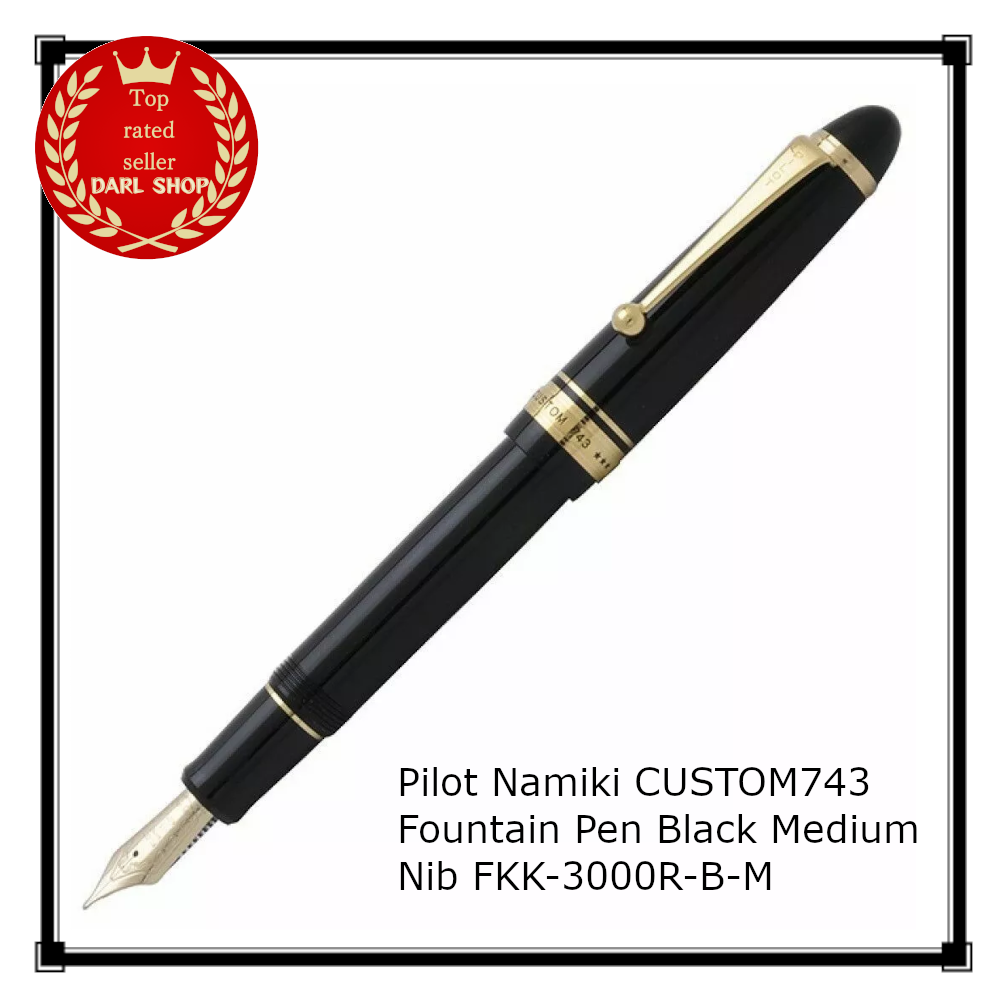 Pilot Custom 743 - Noir - Moyenne (FKK-3000R-B-M)