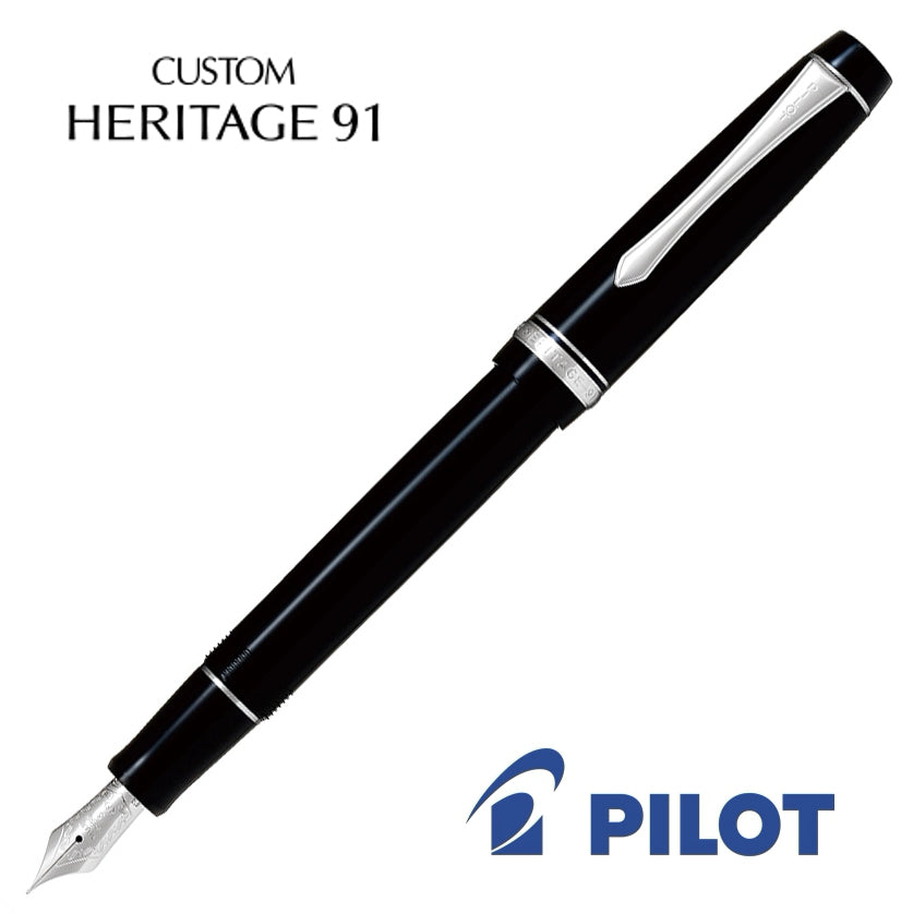 Pilot Custom Heritage 91 Noir - Moyenne (FKVHN-12SR-B-M)