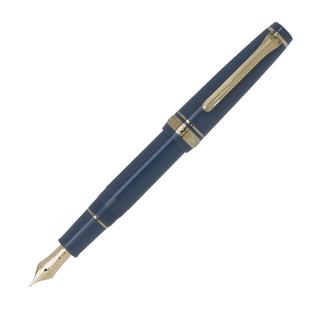 Sailor Professional Gear ~ Slim Mini Gold Morocco - Bleu Azur - Fine-Moyenne FM (11-1503-340)