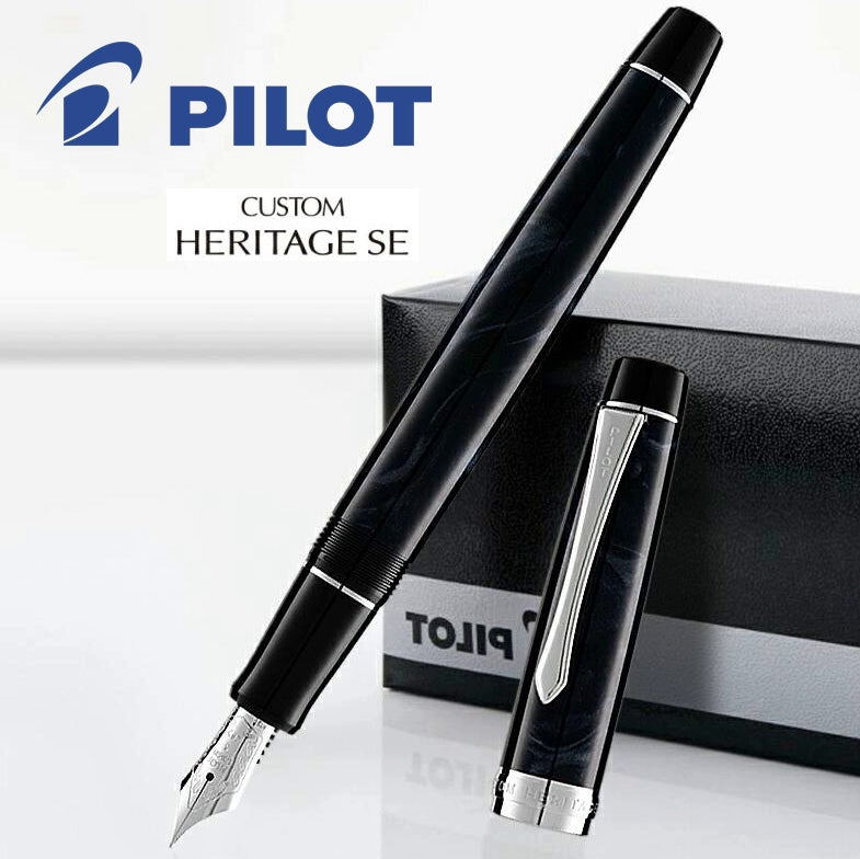 Pilot Custom Heritage SE - Marbre Noir - Moyenne (FKVH-3MR-MAB-M)